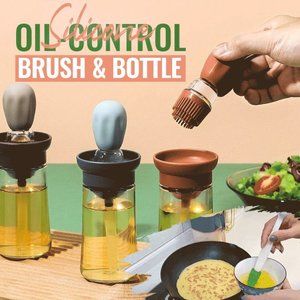 Perfectly drip Oil bottle with silicone brush Pastry steak Liquid Oil Brushes Ba
